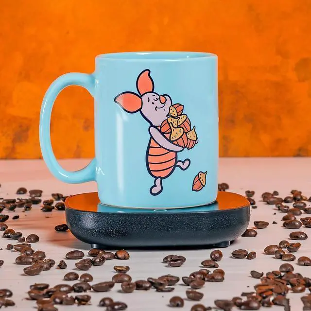 Main image of Uncanny Brands Disney Piglet 12oz Mug Warmer Set Keeps Your Favorite Beverage Warm - Auto Shut On/Off