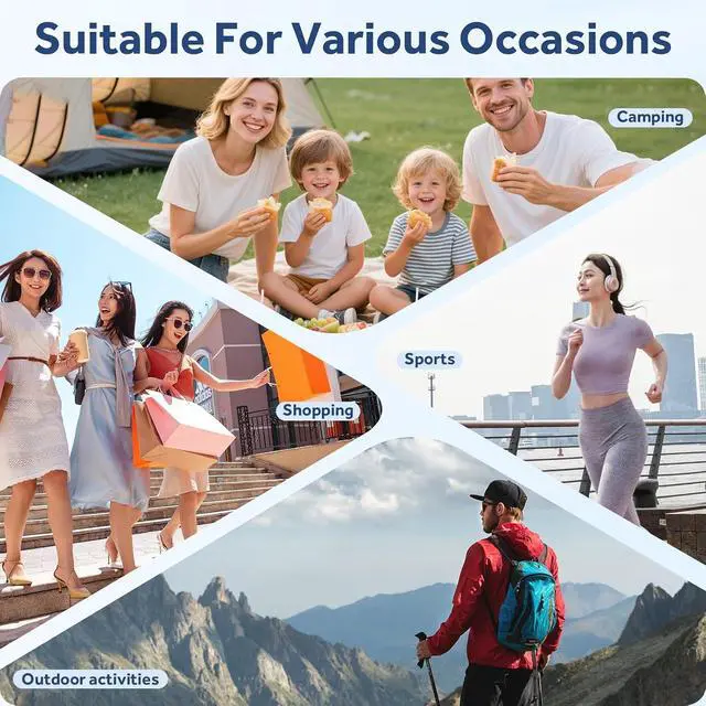 Alt view image 7 of 7 - Portable Fan, 100 Speed Mini Handheld Fan with Turbo Cooling Function, 3000mAh Battery, Fast Type-C Charging, Quiet for Office Travel Outdoor (Deep Gray)