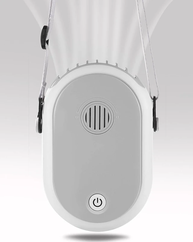 Main image of Portable Hanging Neck Fan Wearable Personal Handheld Fan Battery Operated USB Rechargeable 3 Speed Mini Handheld Air Cooling Necklace Fan for Women Eyelash Makeup Camping Outdoor, White