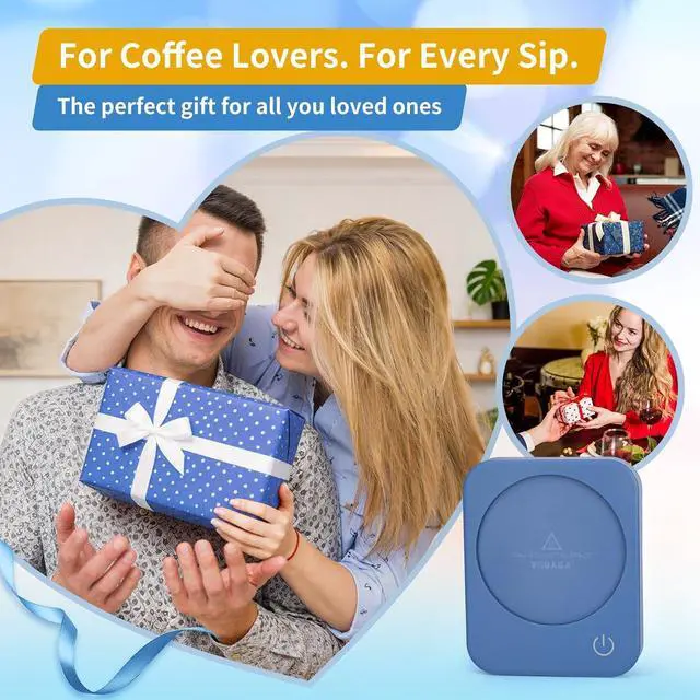 Alt view image 6 of 7 - VOBAGA Mug Warmer, Electric Coffee Warmer for Desk with Auto Shut Off, 3 Temperature Setting Smart Cup Warmer for Heating Coffee, Beverage, Milk, Tea and Hot Chocolate (No Cup)