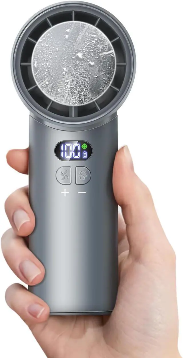 Main image of Portable Fan, Handy Fan, 2024 Model with Cooling Plate, 3-in-1, Ultra High Speed Large Airflow, Desktop Fan, 5200 mAh, Instant Cooling, MAX-17% Cooling, Large Capacity, Rechargeable USB Fan, 1-100