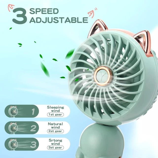 Alt view image 3 of 6 - Glooglitter 4 Pcs Mini Hand Held Fan Portable Lanyard Fan Folding Electric Hand Fan USB Rechargeable Battery Operated Mini USB Fan with 3 Speeds for Girls Women Home Office Travel Camping, 4 Colors