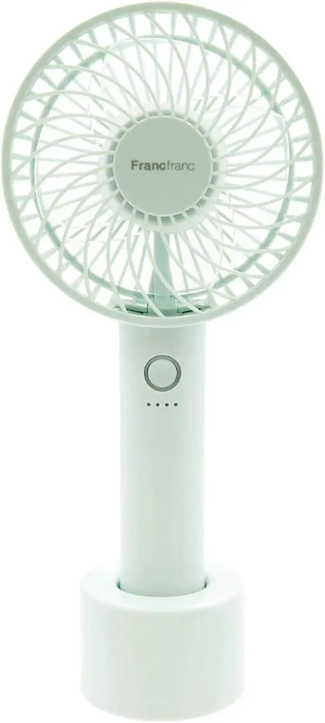 Alt view image 2 of 3 - Franfranc FRAIS Handy Fan Handheld Fan, USB Charging Stand, Lightweight, Rechargeable, Portable Fan 2023 (Mint)