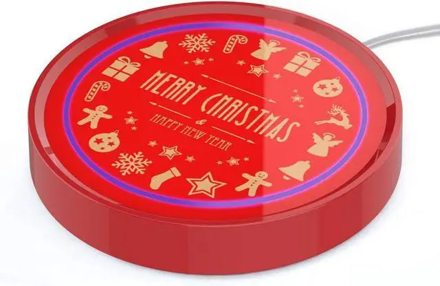 Main image of Red Coffee Mug Warmer, small, ARed-Christmas