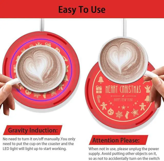 Alt view image 5 of 6 - Red Coffee Mug Warmer, small, ARed-Christmas
