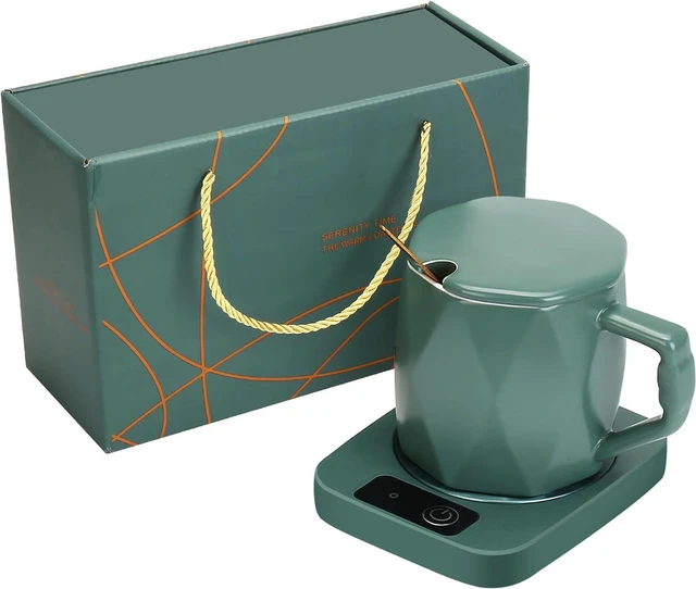 Alt view image 6 of 7 - Coffee Warmer with Ceramic Mug Set, Electric Coffee Warmer for Desk Home Office, 131 Temperature Control, 16 Watt, Smart Coffee Cup Warmer for Heating Coffee, Milk, Tea