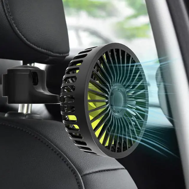 Alt view image 7 of 7 - Dealswin USB Car Seat Fan for Backseat: Protable Car Cooling Fan for Car Rear Seat Baby Kids, 3 Speeds and 360 Degree Rotatable Car Rear Seat Headrest Fan for Sedan, SUV, RV, Van Strong Wind Car Fans