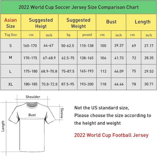 Alt view image 6 of 6 - Fan Jerseys Countries Official 2022 World Cup Fan Jerseys Countries/Styles Argentina, Brazil, Mexico & Compatible with USA, A, Small