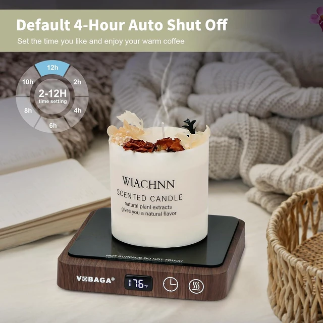 Alt view image 3 of 7 - VOBAGA Coffee Mug Warmer & Coffee Warmer for Desk with 5 Temp Settings Display, Mug Warmer with 2-12H Auto Shut Off, Beverage Warmer for Milk, Tea, Candle, Ideal Coffee Gifts for Women Men(No Cup)