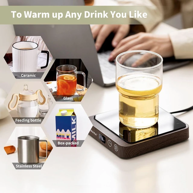 Alt view image 4 of 7 - VOBAGA Coffee Mug Warmer & Coffee Warmer for Desk with 5 Temp Settings Display, Mug Warmer with 2-12H Auto Shut Off, Beverage Warmer for Milk, Tea, Candle, Ideal Coffee Gifts for Women Men(No Cup)
