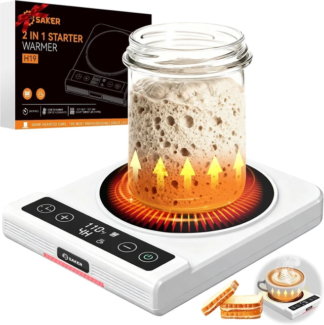 Main image of 2026 Upgraded 2 in 1 Sourdough Warmer Mat & Cup Warmer, Smart Digital Heating Mat with Timer Dual Display for Sourdough Starter, Yeast Proofer, Coffee Mug Warmers
