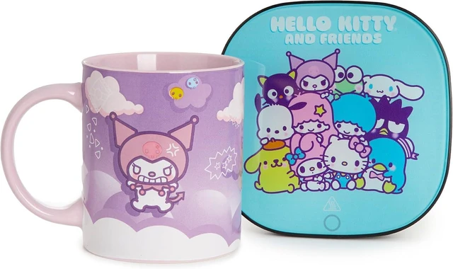 Main image of Uncanny Brands Kuromi Coffee Mug with Electric Mug Warmer Keeps Your Favorite Beverage Warm - Auto Shut On/Off