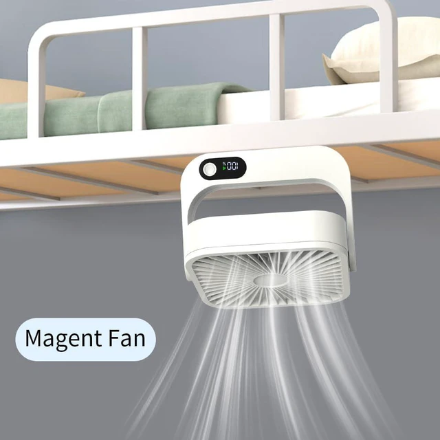 Alt view image 4 of 7 - Portable Fan with Magnetic Base USB Rechargeable Fan USB Desk Fan Portable Travel Fan for outdoor,indoor,home,dormitory,camping,2000mAh Long Lasting Battery Cruise Fan