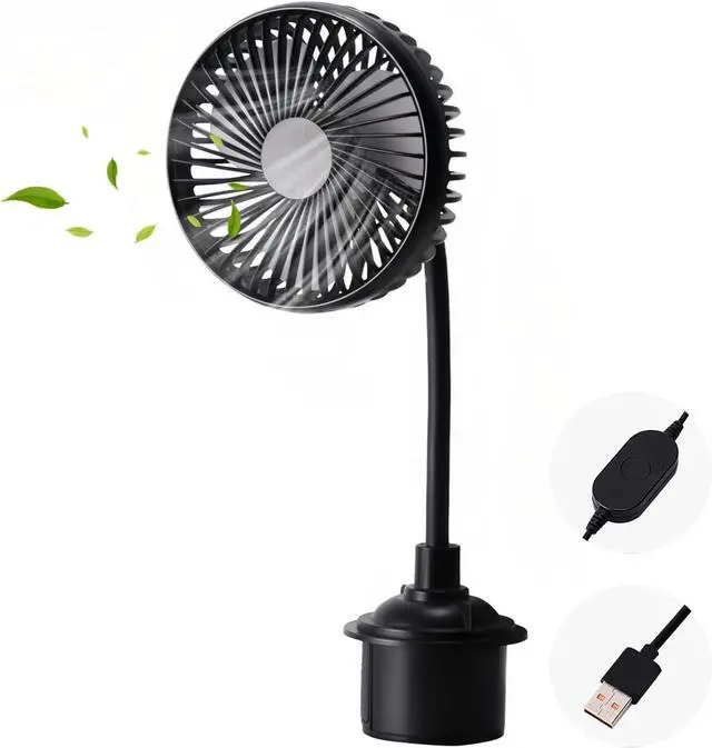 Main image of Powerful Low Noise Car Fan with 3 Speeds, Portable USB Powered Fan for Car Trucks RVs Bus, Gooseneck Design