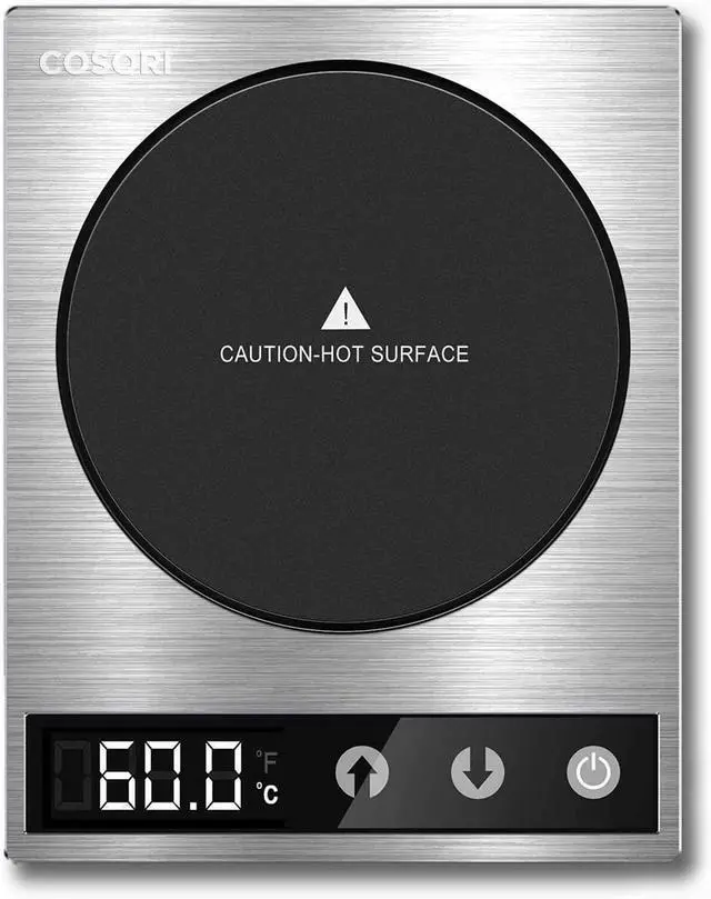 Main image of COSORI, Gravity Induction Coffee Cup Warmer&Beverage Warmer for Desk Auto Shut Off, LCD Display with Temperature Setting, Water, Cocoa, Milk (2020 Upgraded), 5.4 x 4.3 x 0.7 inches, Silver (CO294-CW)