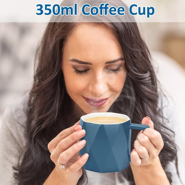 Alt view image 4 of 7 - Desk Coffee Mug Warmer with Ceramic Cup Set, Electric Coffee Warmer for Gift Ideas, 131 Temperature Control, 16 Watt, Smart Coffee Cup Warmer for Heating Coffee, Milk, Tea