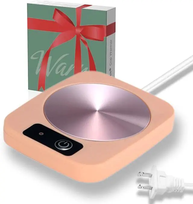 Main image of Coffee Mug Cup Warmer Coaster for Coffee Tea Cocoa Milk Food Fruits Candle, Aluminum Metal Panel, Safe Reliable, Pink (4" x 5")