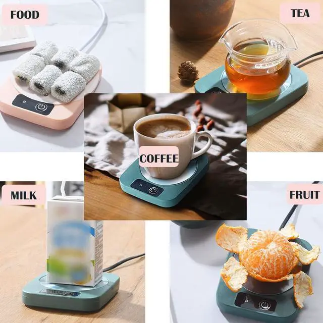 Alt view image 7 of 7 - Coffee Mug Cup Warmer Coaster for Coffee Tea Cocoa Milk Food Fruits Candle, Aluminum Metal Panel, Safe Reliable, Pink (4" x 5")