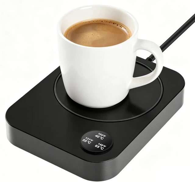 Main image of Coffee Mug Warmer for Desk - Electric Mug Warmer with 3 Temp Settings & 4H Auto Shut Off, Smart Coffee Cup Warmer for Office Home, Compatible as Electric Candle Warmer