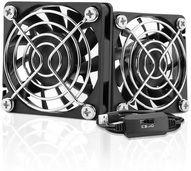 Main image of 2 Packs USB Cooling Fan 60mm x 15mm 5V Brushless DC Fans Variable Speed for PC Computer Raspberry Pi Router Terrarium Helmet