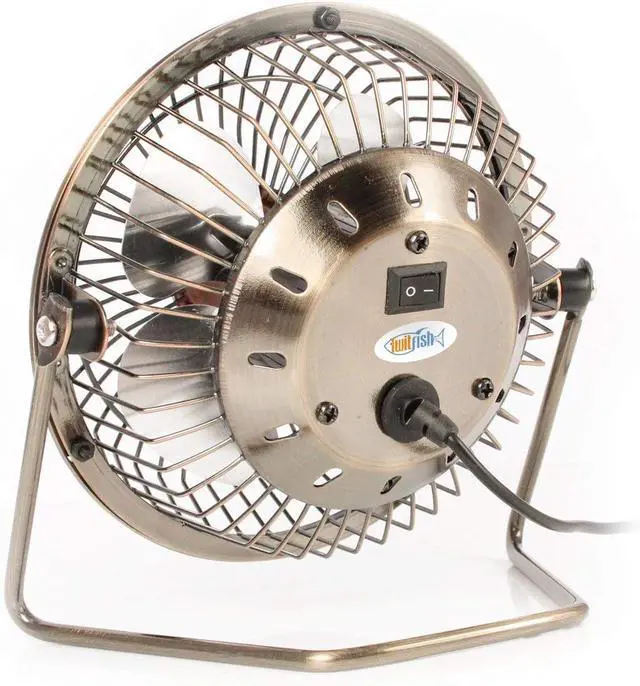 Alt view image 6 of 6 - USB Small Fan Mini Silent Cooling Fan for Laptop PC Plug and Play Edition with 360 Rotation - Aluminum 4 inch