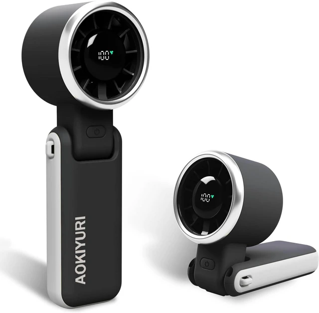 Main image of Foldable Handheld Fan | 5-Speed Turbo Blast | 16-Hour Runtime | Type-C Fast Charging | 3-in-1 Portable Design - Perfect for Travel, Camping, Office & Gifts