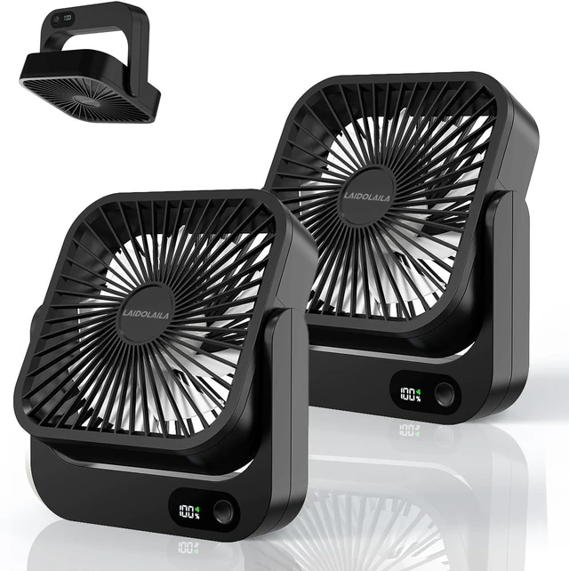 Main image of 2pack 2026 Cruise Ship Approved Fan, Magnetically Hangs From Stateroom Ceilings And Walls Usb Rechargeable Cruise Ship Essentials Carnival Packing List For Cabin Items Must Have (Black)