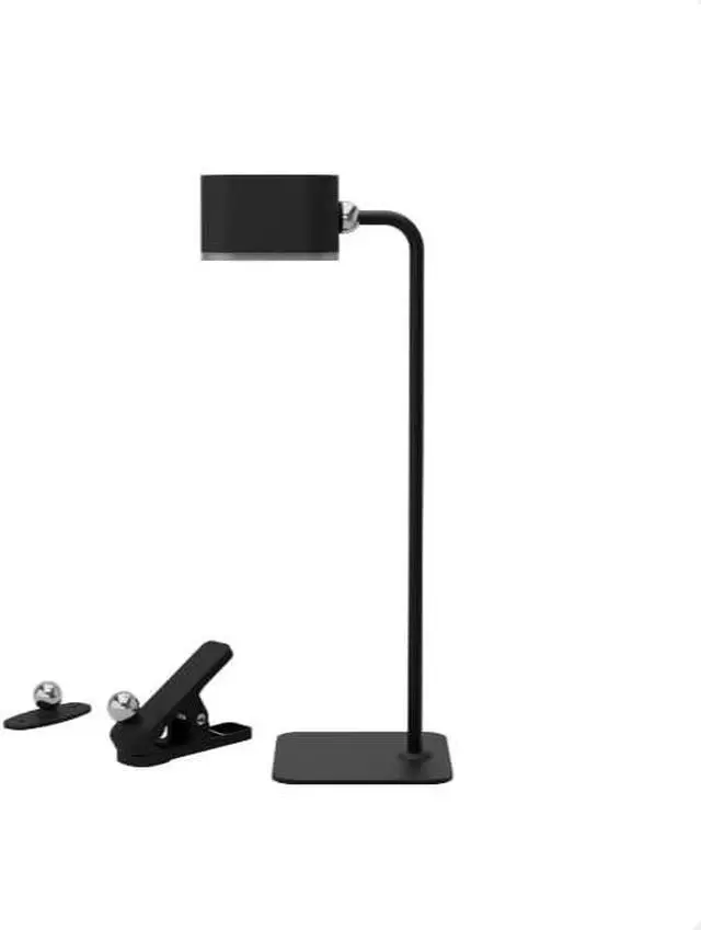 Alt view image 7 of 7 - Xtralite Geo Cube LED Magnetic Lamp Rechargeable, Detachable Head, Adjustable Brightness, 3 Color Modes, Wall Mountable, Portable USB-C Lamp for Home, Office, or Bedroom, Black