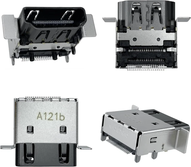 Alt view image 4 of 5 - 4 Pack HDMI Port Replacement for Xbox Series X Console, Display Socket Jack Connector Repair for XSX Console, M1087810-Original OEM Quality