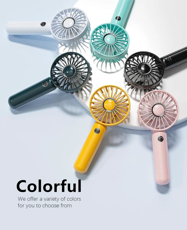 Alt view image 7 of 7 - Mini HandHeld Portable Fan, Small Personal Battery Operated Fan Lash Fan usb Rechargeable 3 Speed Adjustable for Outside Travel Patios Indoor Shop Women Men Kids Girl Eyelash Makeup,black