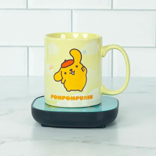 Main image of Uncanny Brands Hello Kitty and Friends Pompompurin Mug Warmer with Mug Keeps Your Favorite Beverage Warm - Auto Shut On/Off