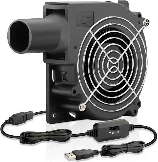 Main image of 5V USB Cooling Blower Fan with Speed Control 120mm x 32mm DC Brushless Centrifugal Fan for Receiver DVR Xbox Modem AV Cabinet