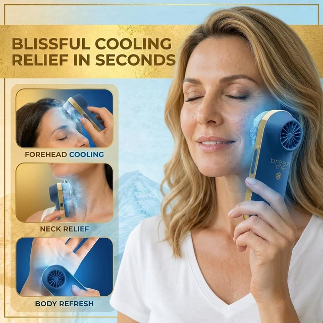 Alt view image 4 of 7 - Personal Cooling Device for Hot Days-Hot Flash. Cools two ways. Instant Cooling when Icy Cold Disc is Applied Directly to Skin or Built-in Turbo Mini Fan for Wind - Small Stylish Rechargeable
