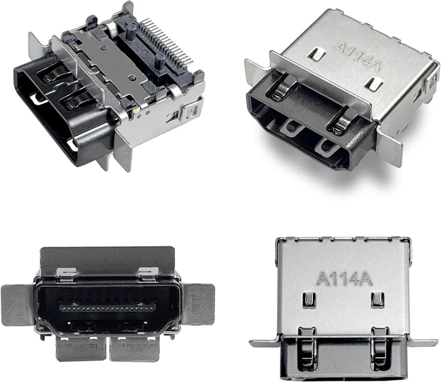 Alt view image 4 of 5 - 4 Pack HDMI Port Replacement for Xbox Series S Console, Display Socket Jack Connector Repair for XSS Console, M1097399-Original OEM Quality