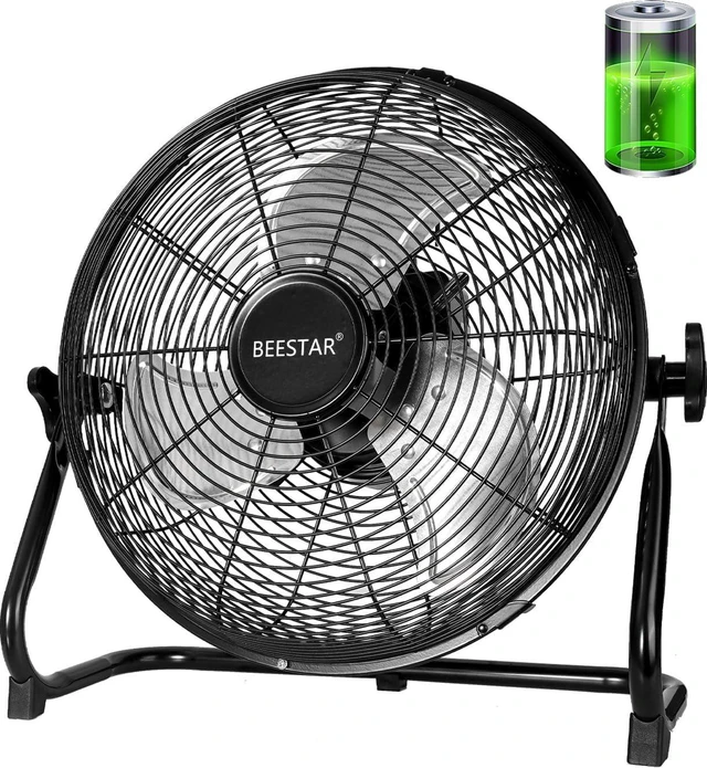 Main image of Rechargeable Floor Fan,16 Inch Battery Operated Fan Cordless High Velocity Fan with Metal Blade Run Up to 48 Hours,360 Degree Tilt ,12 Speed,15600 mAh Battery Powered Fan for Garage,Camping, Travel