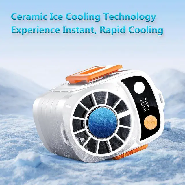 Alt view image 6 of 7 - Portable Waist & Neck Fan, Wearable Personal Fan with Icy Cooling Chip and Adjustable Airflow, Rechargeable Belt Clip Hands-Free Fan for Outdoor, Hiking, Construction, Farm Work Long Battery Life
