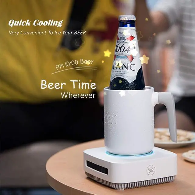 Alt view image 5 of 7 - Cup Cooler-Coffee Warmer Desktop 2IN1,31 - 46 Coffee Tea Drinks Mug Warmer Cooler Desktop Heating and Cooling Beverage Plate For Water,Milk,Beer,Cocoa (white)