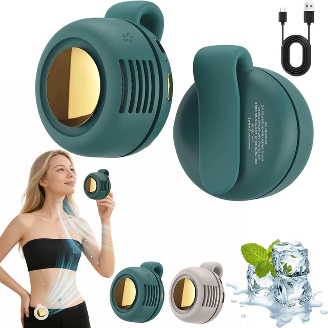 Main image of 2026 New Portable Silent Mini Bladeless Electric Fan, Portable Small Clip On Fan, Rechargeable Adjustable 3-Speed Suspended Whirlwind Fans for Outdoor & Travel & Office, Travel Accessories