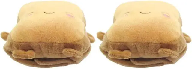 Alt view image 2 of 7 - USB Warmer Heated Gloves Cute Hand Warmers Gloves Fingerless Cute Toast Shape New Year Gift Winter Gloves