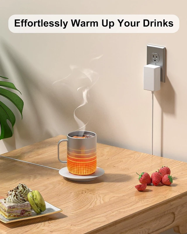 Alt view image 6 of 7 - WUKUR Charging Coaster 2 Compatible with Temperature Control Mug 2 and 1, Charger Dock Base for Smart Travel Temperature Cup Accessories, White