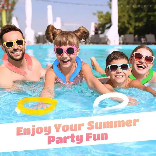 Alt view image 4 of 6 - Preboun 5 Pcs Neck Cooling Tube Ice Cooling Ring Reusable Neck Wraps Wearable Hands Free Cold Ice Pack Gel for Hot Weather Summer Outdoor Indoor Cooling Heat Dissipation(Fresh Colors)