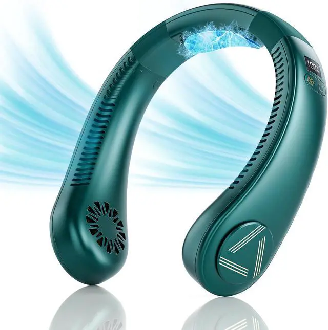 Main image of Neck Air Conditioner, Portable Neck Fan with Cooling Plate, 3 Speeds Powerful AC Neck Fan Cooling Device 3 Mode Neck Cooler, Rechargeable 4000 mAh Personal Wearable Air Conditioner for Outdoor/Travel