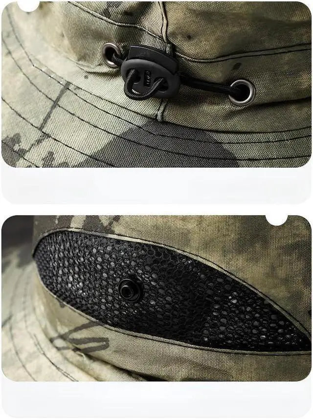 Alt view image 5 of 6 - Outdoor Portable Summer Sun hat Fan with 2 Solar Fans, New Fisherman hat Fan,Powered by Solar/USB Batteries. Green