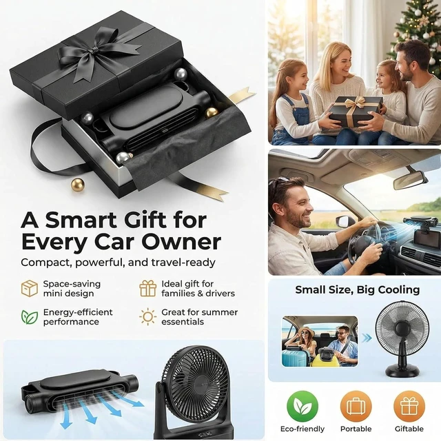 Alt view image 6 of 7 - Car Fan Portable Ac for Seat Personal Air Conditioner Conditioners Fans That Blow Cold Carseat Neck Aire Acondicionado Port Til Para Carro Cars Backseat Kids Clip on Ventilador Vent(Black, 2PCS)