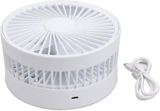 Alt view image 4 of 7 - Northern Chill Foldable and Adjustable Fan, for Desks, Floor, and Bedsides, USB and Battery Operated Fan with 2 Speeds, Super Quiet, and Adjustable, Compact and Lightweight for All Occasions (White)