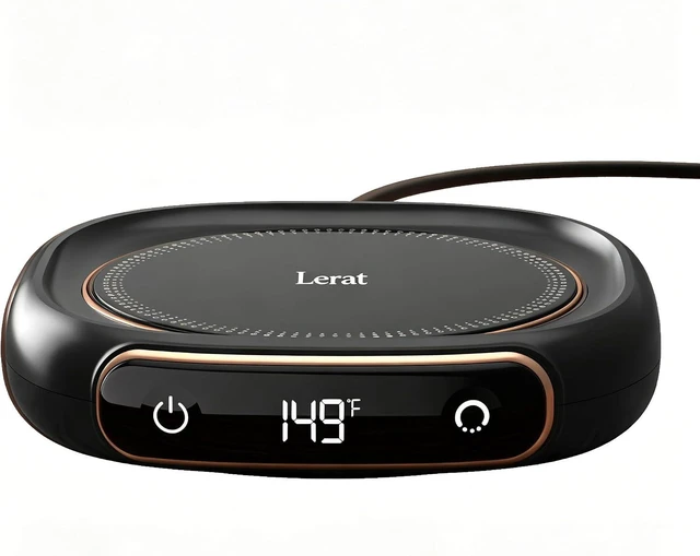 Main image of Lerat Coffee Mug Warmer, 3 Temp Settings & Auto Shut Off, Coffee Cup Warmer for Desk, Keep Beverage Warmer for Coffee/Tea/Milk, Coffee Accessories Ideal Gifts for Men Women Parents (No Cup)