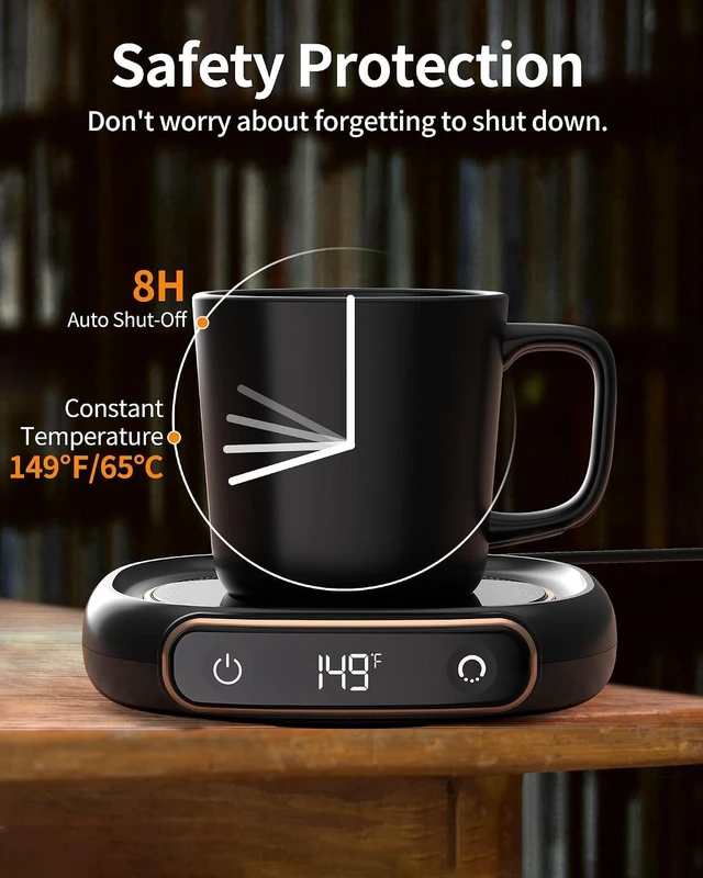Alt view image 4 of 5 - Lerat Coffee Mug Warmer, 3 Temp Settings & Auto Shut Off, Coffee Cup Warmer for Desk, Keep Beverage Warmer for Coffee/Tea/Milk, Coffee Accessories Ideal Gifts for Men Women Parents (No Cup)