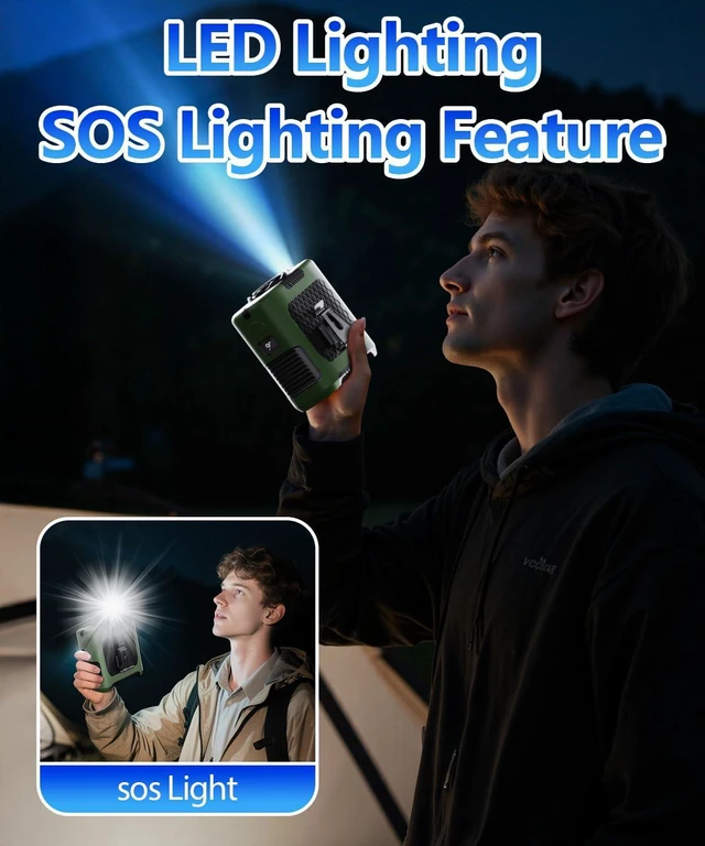 Alt view image 5 of 7 - Portable Waist Fan, Shirt Fan Rechargeable with 5 Speeds Adjustable & LED light, Cooling Personal Wearable Fan with 10000mAh Battery, Wearable Belt for Farm Work Outdoor Hiking
