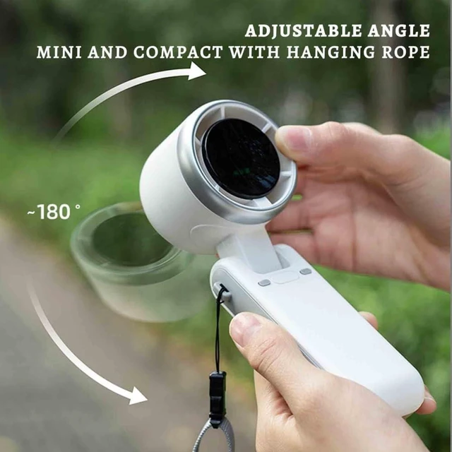 Alt view image 3 of 7 - JDIV Portable Handheld Turbo Fan - 5 gear wind, jet engine fan, folding turbine fan with air turbo tech cooling for Outdoor Activities, Travel, Working (Black)
