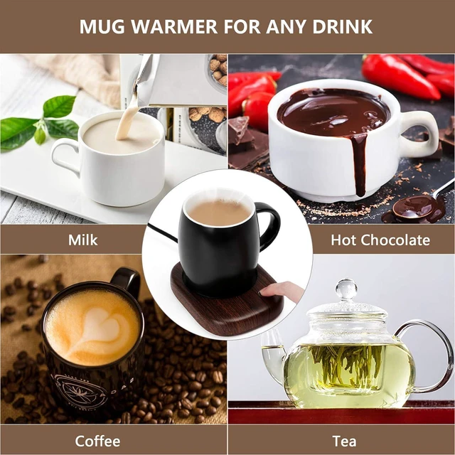 Alt view image 5 of 7 - Electric Coffee Mug Warmer for Desk, POWERGIANT Electric Tea Warmer Heater for Office Home Desk, Auto Shut Off Warmer Plate For Beverage Coffee Hot Cocoa Tea Water Milk Drink